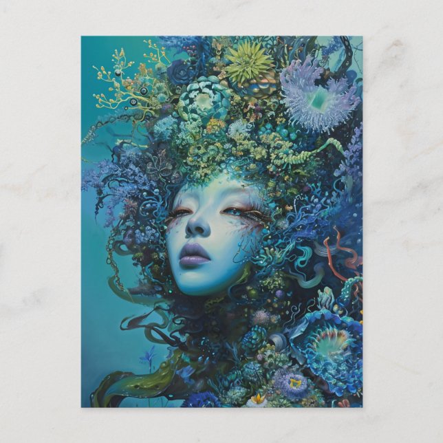 Postal La Sirena del Océano (Anverso)