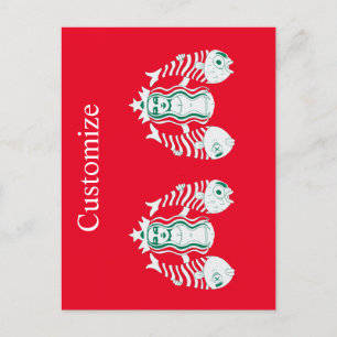 Postal La sirena reina de la corona de las estrellas Thun