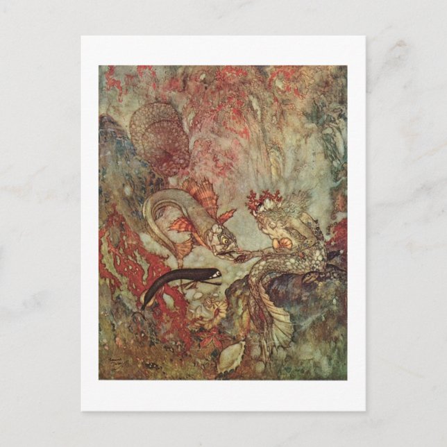 Postal La Sirenita de Dulac (Anverso)