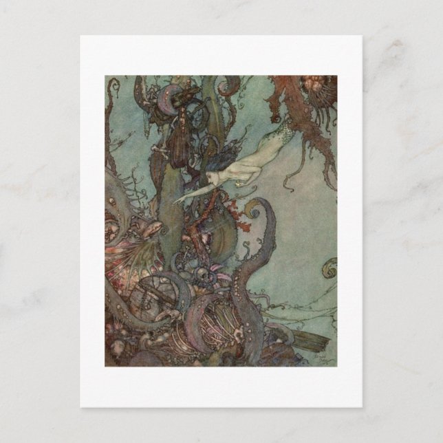 Postal La Sirenita de Dulac (Anverso)