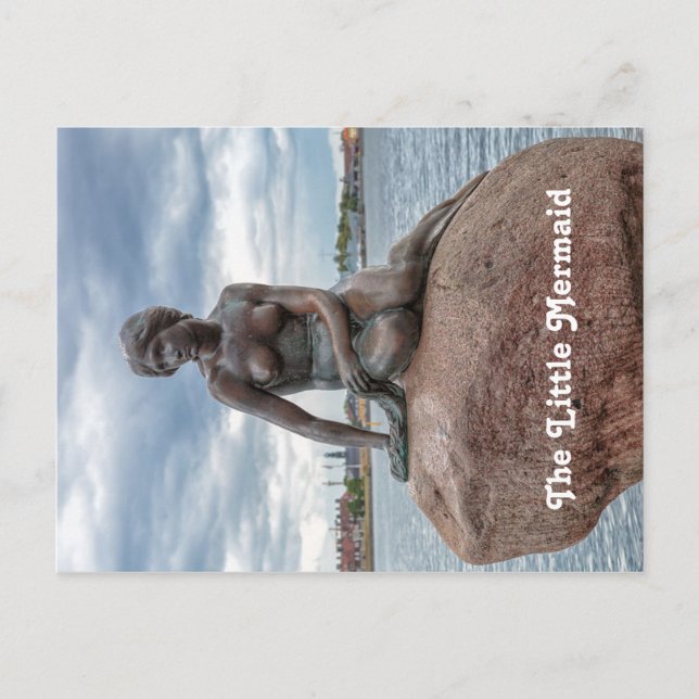 Postal La sirenita - Estatua de Dinamarca (Anverso)