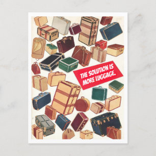Postal "La Solución Es Más Equipaje" Viajes de época