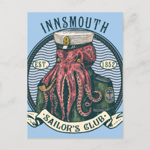 Postal La sombra sobre la nave innsmouth Cthulhu Sailor
