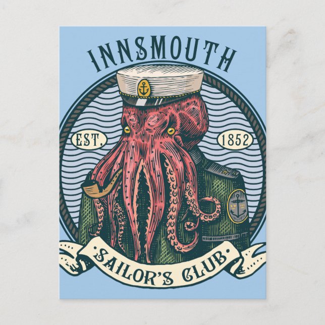 Postal La sombra sobre la nave innsmouth Cthulhu Sailor (Anverso)
