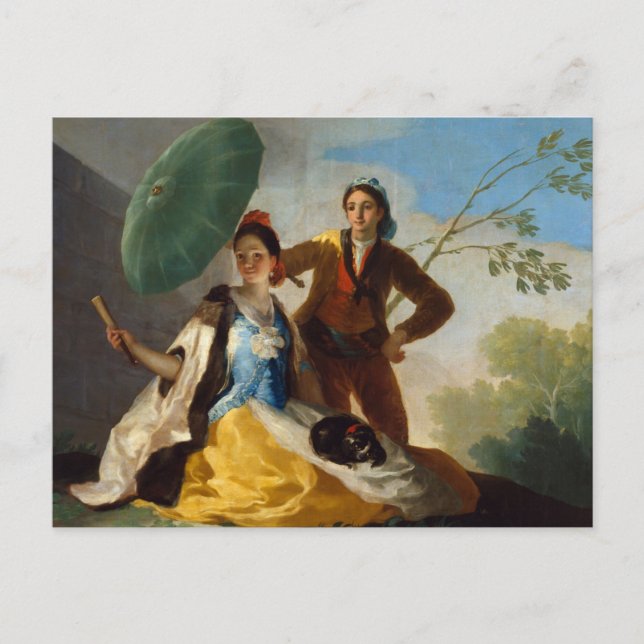Postal La sombrilla de Francisco Goya Postcard (Anverso)