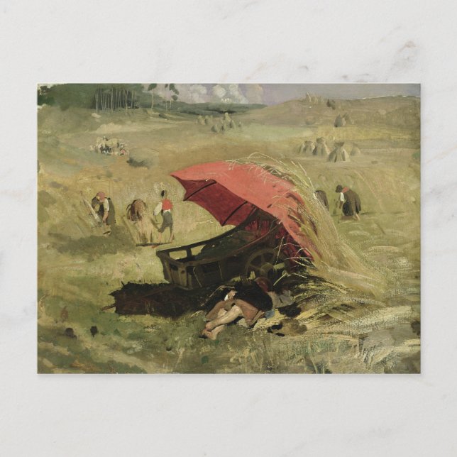Postal La sombrilla roja, c.1860 (Anverso)
