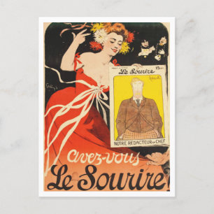 Postal La sonrisa de la Francia de 1900