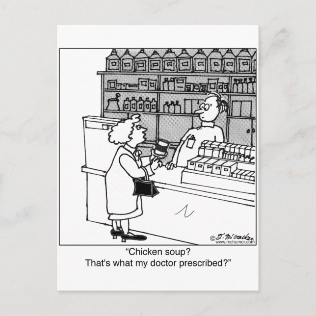 Postal ¿La Sopa De Pollo Es Mi Receta? (Anverso)