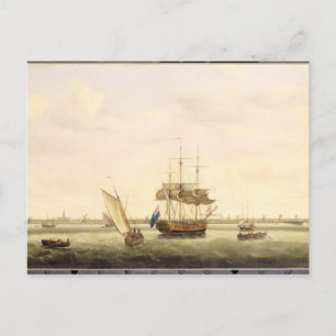 Postal La "sorpresa" fragata en el ancla del Gran Yarmout