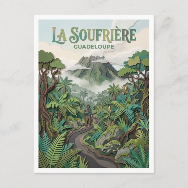 Postal La Soufrière Saint-Claude Guadalupe (Anverso)