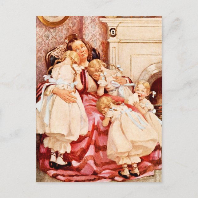 Postal La Sra. Kenwigs y los cuatro pequeños Kenwigses (Anverso)