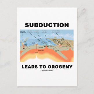 Postal La Subducción Lleva A La Orogenia (Humor Geológico