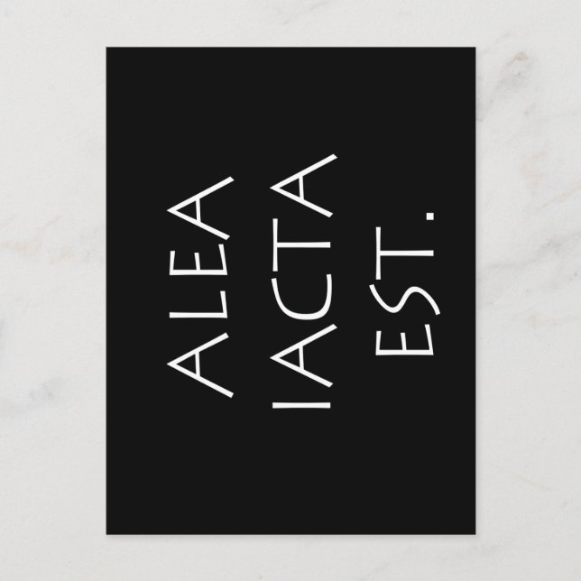 Postal La suerte está echada (Anverso)
