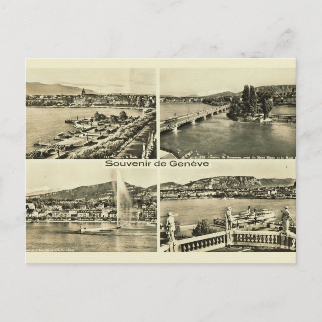 Postal La Suiza Vieja Ginebra 1912 (Anverso)