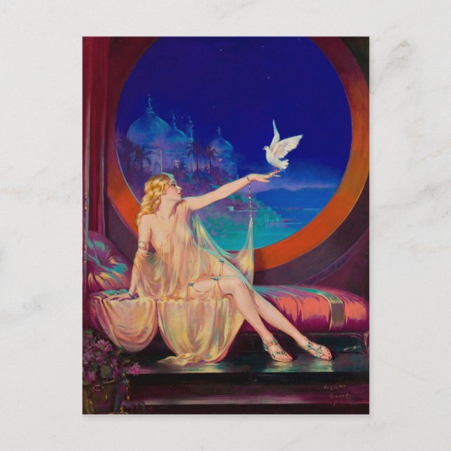 Postal La Sultana de Henry Clive (Anverso)