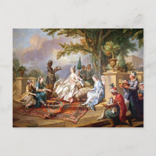 Postal La Sultana servida por sus Eunucos