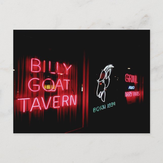 Postal La taberna Billy Goat, Chicago (Anverso)