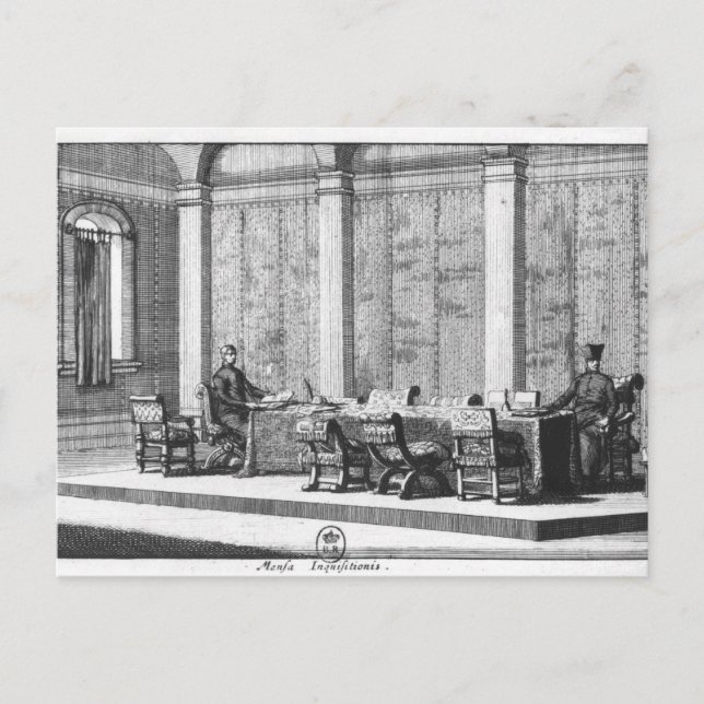 Postal La tabla de la inquisición (Anverso)