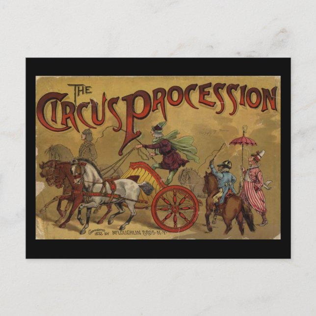 Postal La tapa trasera de la procesión del circo (Anverso)