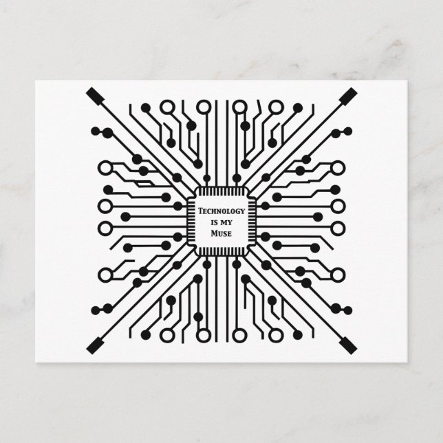 Postal La tecnología es mi musa (Anverso)