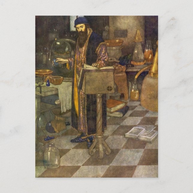 Postal La tempestad de Dulac (Anverso)