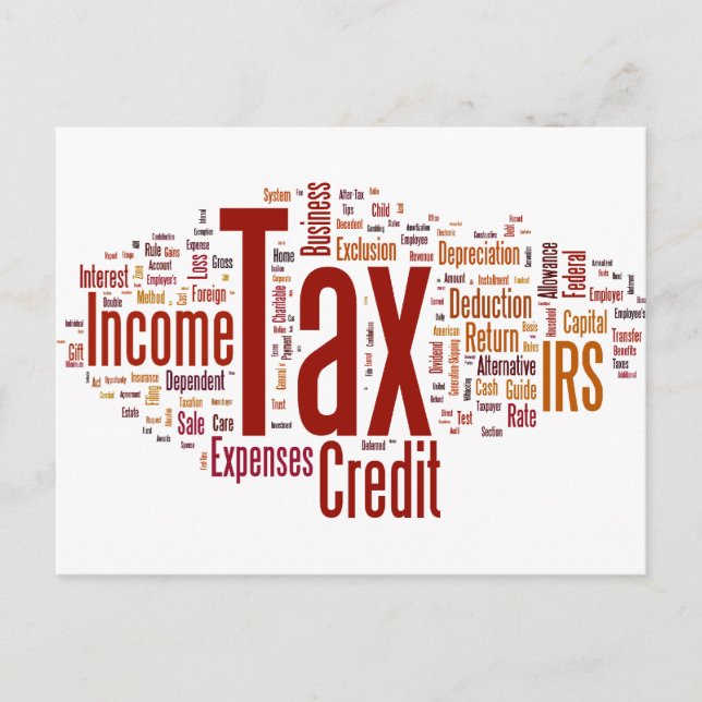 Postal La temporada de impuestos está aquí (Anverso)