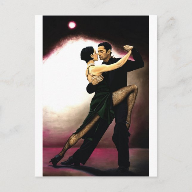 Postal La tentación del tango (Anverso)
