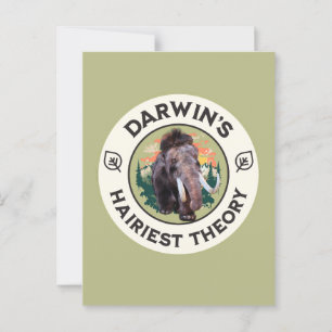 Postal La teoría más peluda de Darwin Mamut lanudo