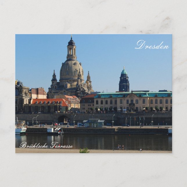Postal La terraza de Brühl en Dresde (Anverso)