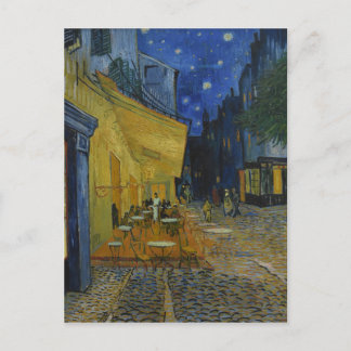 Postal La Terraza De La Cafetería Van Gogh De Noche