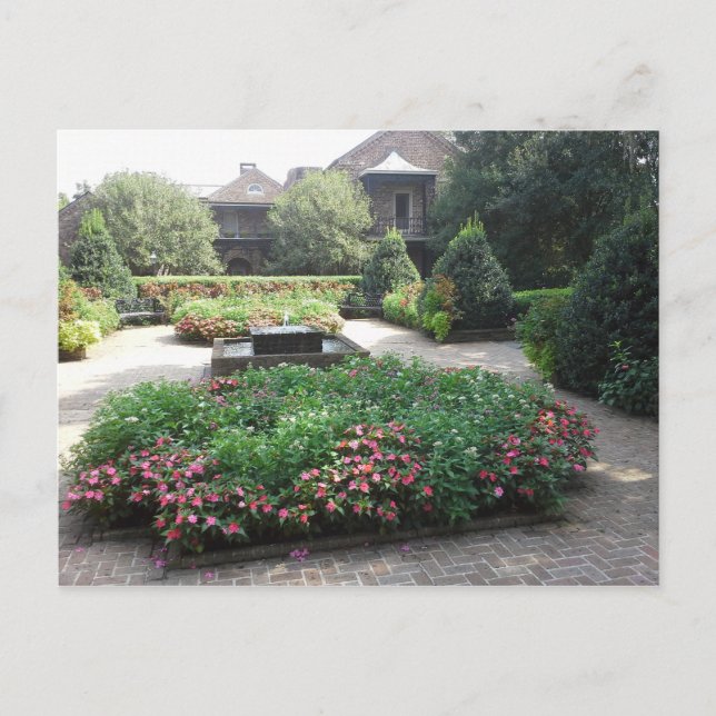 Postal La terraza sur de Bellingrath (Anverso)