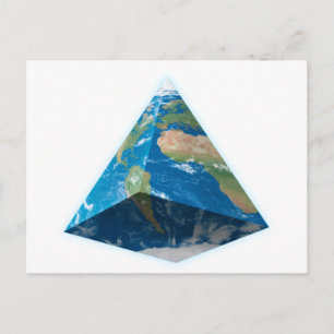 Postal La Terre n'est pas plate mais Pyramidale