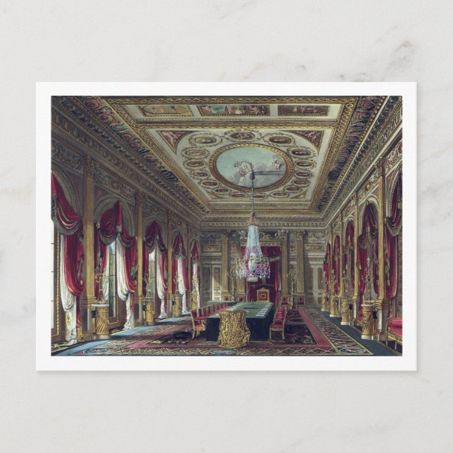 Postal La Throne Room, Carlton House, de 'The History (Anverso)