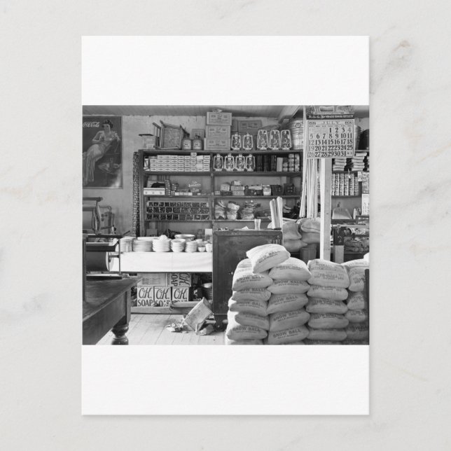 Postal La Tienda General, Moundville, Alabama: 1936 (Anverso)