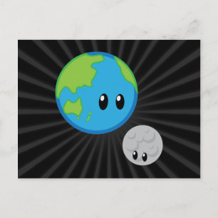 Postal La Tierra ama a la luna