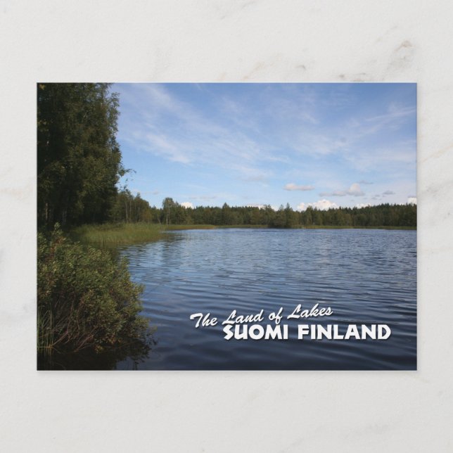 Postal La tierra de los lagos: Suomi Finlandia (Anverso)