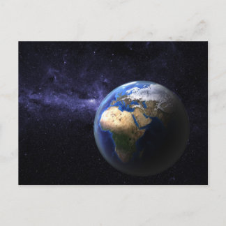 Postal La Tierra en el espacio