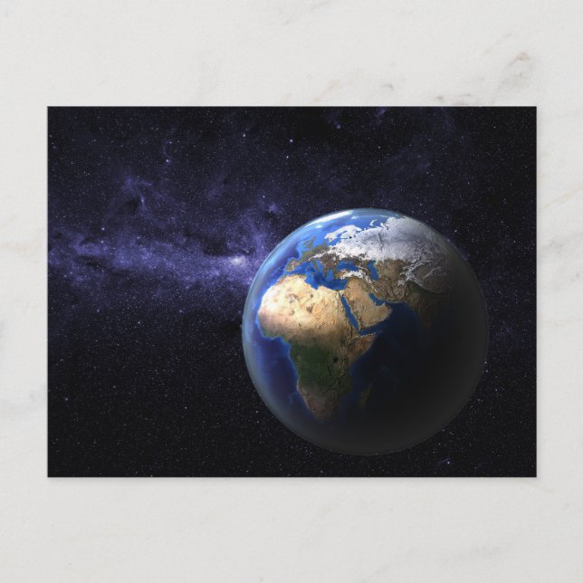 Postal La Tierra en el espacio (Anverso)