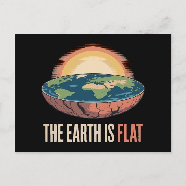 Postal La Tierra Es Una Teoría Llanamente Humorística (Anverso)