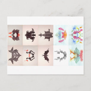 Postal La Tinta De Prueba Rorschach Bloque Las 10 Placas