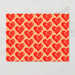 Postal La tipografía del amor en forma de corazón