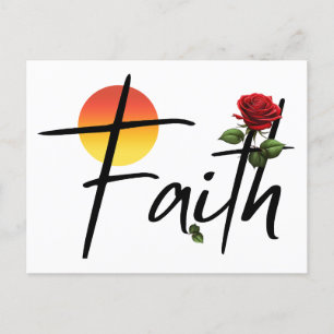 Postal La tipografía negra con Rosa