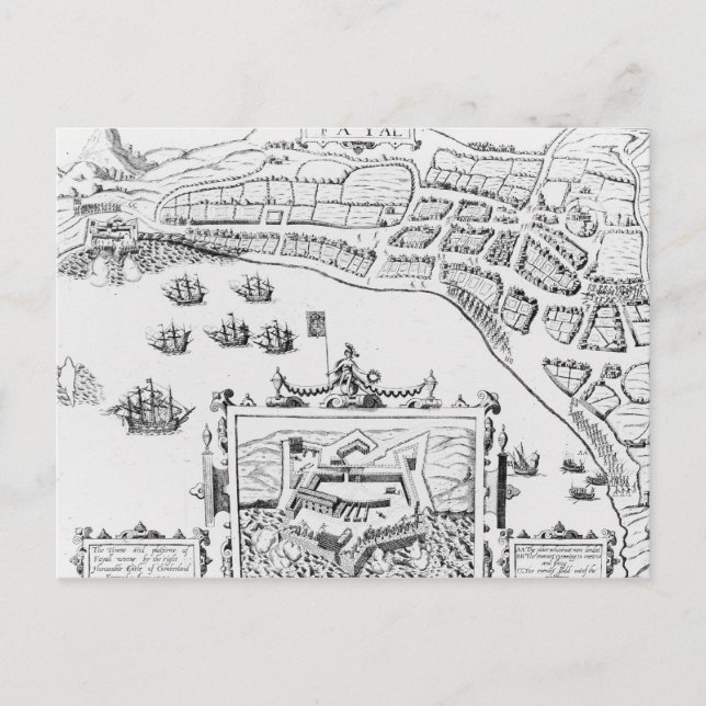 Postal La toalla y la plataforma de Fayall (Anverso)