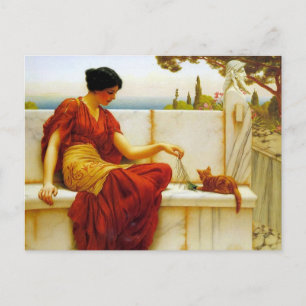 Postal La tomadura de pelo de Godward