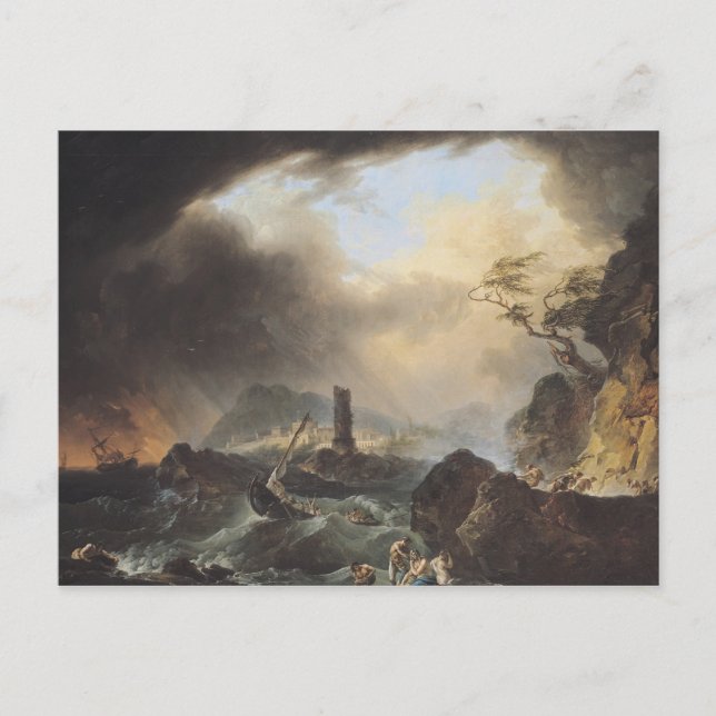 Postal La tormenta (Anverso)
