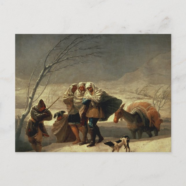 Postal La tormenta de nieve, 1786-87 (Anverso)