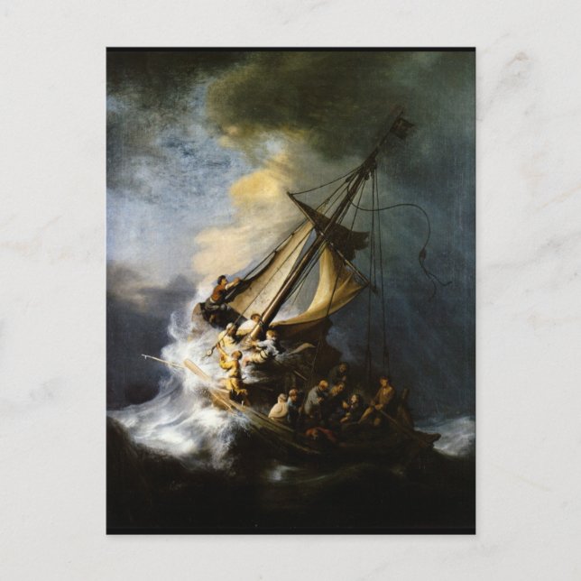 Postal La tormenta en el mar de Galilea (Anverso)
