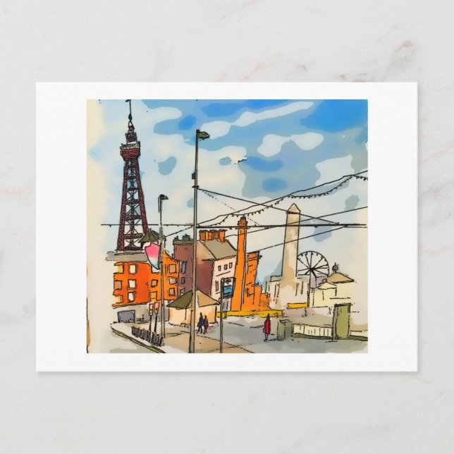 Postal La Torre Blackpool (Anverso)