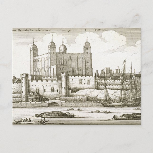 Postal La Torre de Londres, 1647 (grabado) (Anverso)