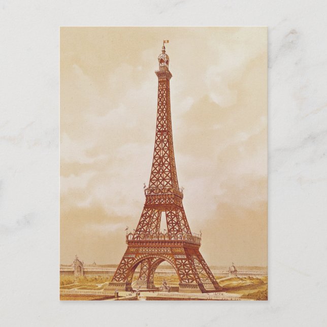 Postal La Torre Eiffel, 1889 (Anverso)